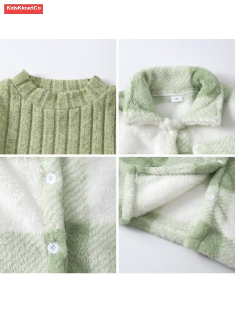Girls 3 Piece Plaid Jacket Rib Knit Top Flare Pants Tween Outfit 7-14Y - Picture 6 of 6